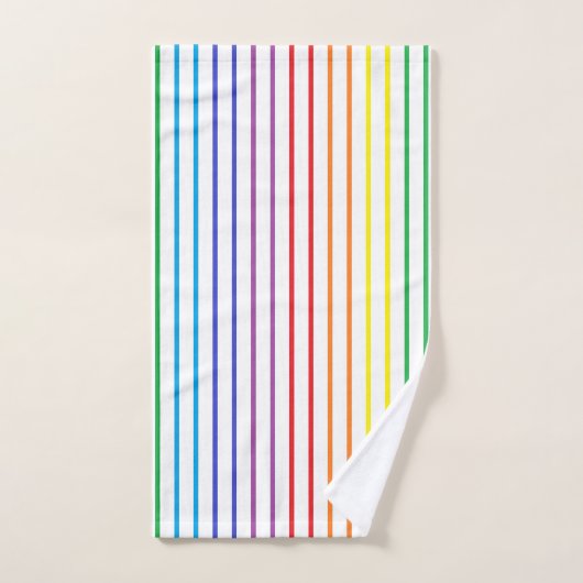 Rayures d'arc-en-ciel décrites par verticale (Serviette à main)