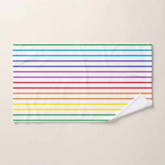 Rayures d'arc-en-ciel décrites par verticale (Serviette à main)