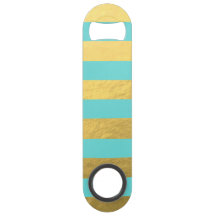 Rayures de bleu et de feuille d'or imprimées