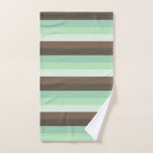 Rayures de blocs de couleur menthe chocolatée (Serviette à main)