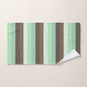 Rayures de blocs de couleur menthe chocolatée (Serviette à main)