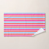 Rayures de bonbons rouges et bleus vifs (Serviette à main)