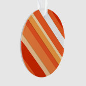 Rayures de bonbons superposées - orange et blanc (devant)