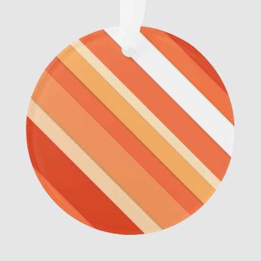 Rayures de bonbons superposées - orange et blanc (devant)