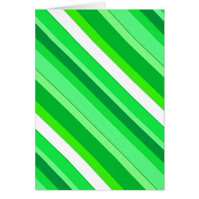 Rayures de bonbons superposées - vert émeraude et  (Devant)