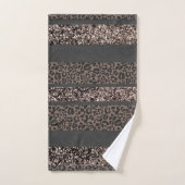 Rayures de brillant de léopard Glam 6 (Serviette à main)