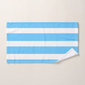 Rayures de cabane bleu ciel et blanc  (Serviette à main)
