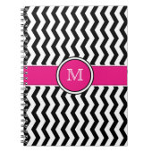 Rayures de Chevron de monogramme avec le carnet de (Devant)