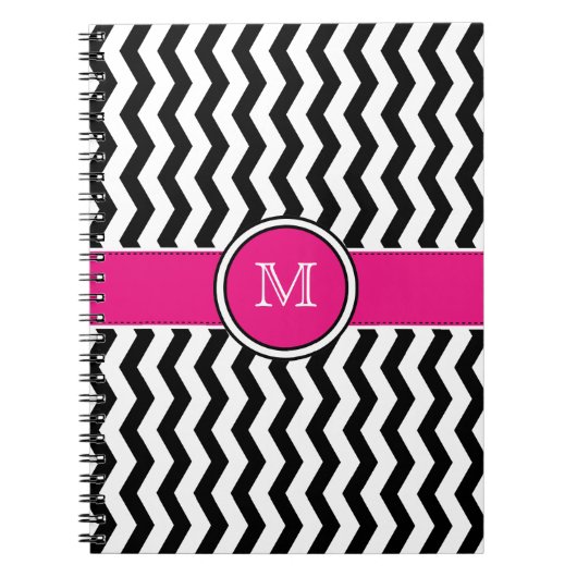 Rayures de Chevron de monogramme avec le carnet de (Devant)
