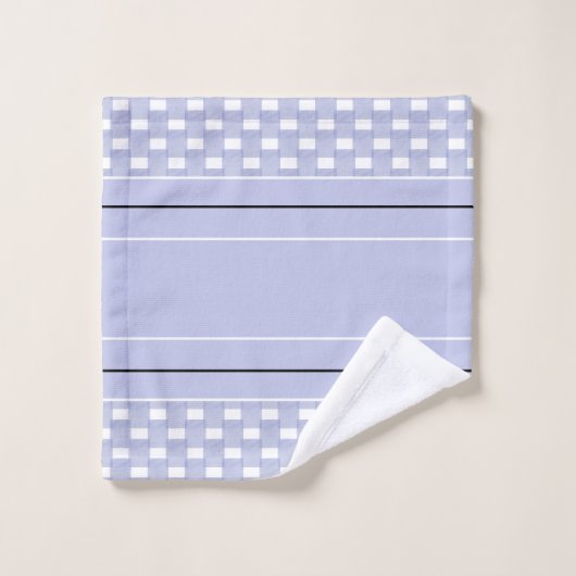 Rayures de contrôles de lis de lavande (Gant de toilette)