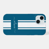 Rayures de course tendance moderne monogrammées  (Verso Horizontal)