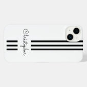 Rayures de course tendance moderne monogrammées  (Verso Horizontal)