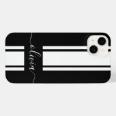 Rayures de course tendance moderne monogrammées  (Verso Horizontal)