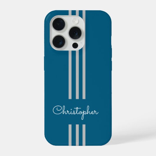 Rayures de course tendance moderne monogrammées  (Verso)