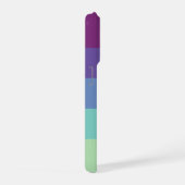 Rayures de lagon modernes, bleu violet, nom person (Côté droit)