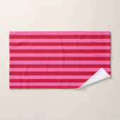 Rayures de menthe rose et rouge (Serviette à main)