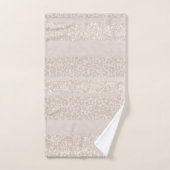 Rayures de paillettes léopard Glam 8 (Serviette à main)
