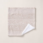 Rayures de paillettes léopard Glam 8 (Gant de toilette)
