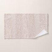 Rayures de paillettes léopard Glam 8 (Serviette à main)