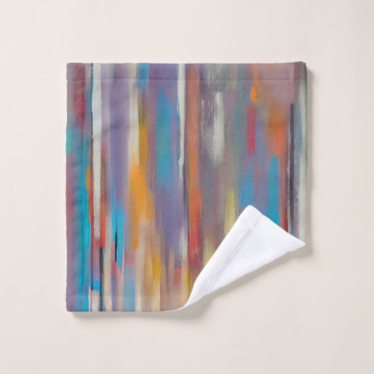 Rayures de peinture colorées (Gant de toilette)