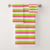 Rayures de roses indien, de blanc et de vert de (En situation)