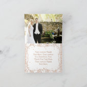 Rayures de sable et confettis rose gold Merci (Intérieur)