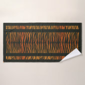 Rayures de tigre avec bordure (Serviette de bain)