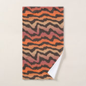 Rayures de tigre rose et orange (Serviette à main)