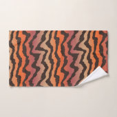 Rayures de tigre rose et orange (Serviette à main)