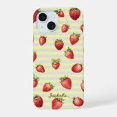 Rayures de vanille fraise Personnaliser le Coque i (Verso)