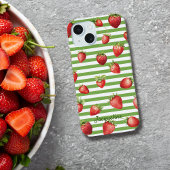 Rayures de vanille fraise Personnaliser le Coque i