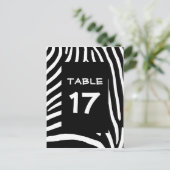 Rayures de Zèbre Noir Numéro de Table (Debout devant)