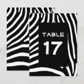 Rayures de Zèbre Noir Numéro de Table (Devant / Derrière)