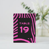 Rayures de zèbre rose numéro de table (Debout devant)