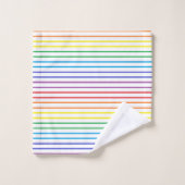 Rayures décrites d'arc-en-ciel (Gant de toilette)