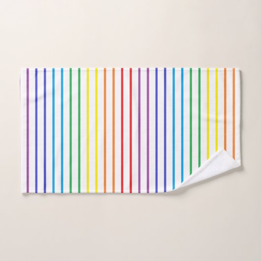 Rayures décrites d'arc-en-ciel (Serviette à main)