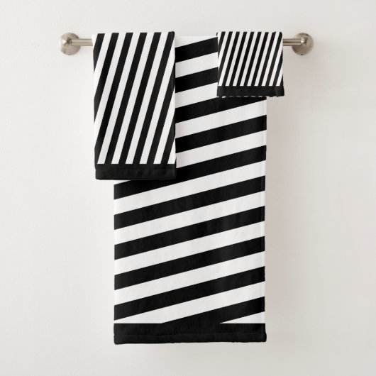 Rayures diagonales noir blanc (En situation)