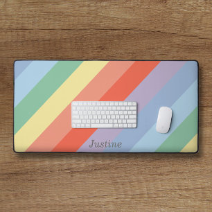 Rayures diagonales Pastel Rainbow