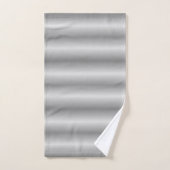 Rayures élégantes argent et gris (Serviette à main)
