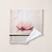 Rayures élégantes de lotus (Gant de toilette)