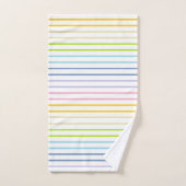 Rayures en pastel décrites d'arc-en-ciel (Serviette à main)