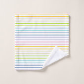 Rayures en pastel décrites d'arc-en-ciel (Gant de toilette)