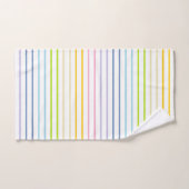 Rayures en pastel décrites d'arc-en-ciel (Serviette à main)
