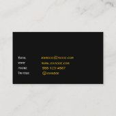 Rayures et carte de visite noirs et gris de cubes (Dos)