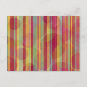 Rayures et cercles grunge : carte postale
