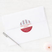 Rayures et étiquette de adresse bleus et rouges de (Enveloppe)