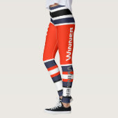 Rayures Funky Lignes Gagnant Leggings Puissance (Gauche)
