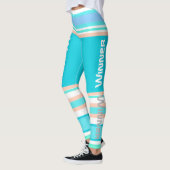 Rayures Funky Lignes Gagnant Power Leggings (Gauche)