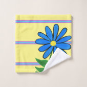 Rayures géométriques Tulip Sunflower Daisée (Gant de toilette)