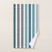 Rayures Gris Bleu (Serviette à main)